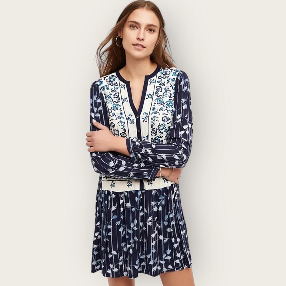 Tiny Semele Embroidered Floral Shirt Dress Size Medium